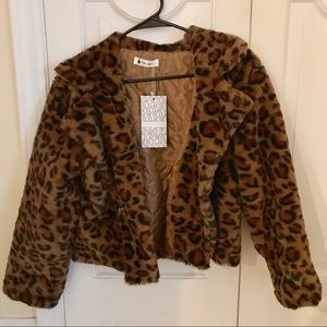 NWT Cheetah Print Cropped Jacket
